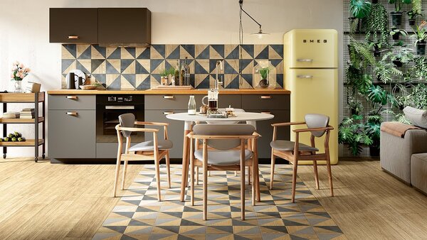 Những mẫu gạch ốp lát phòng bếp có bề mặt nhám được xem là giải pháp hoàn hảo nhất dành cho những không gian như thế này.