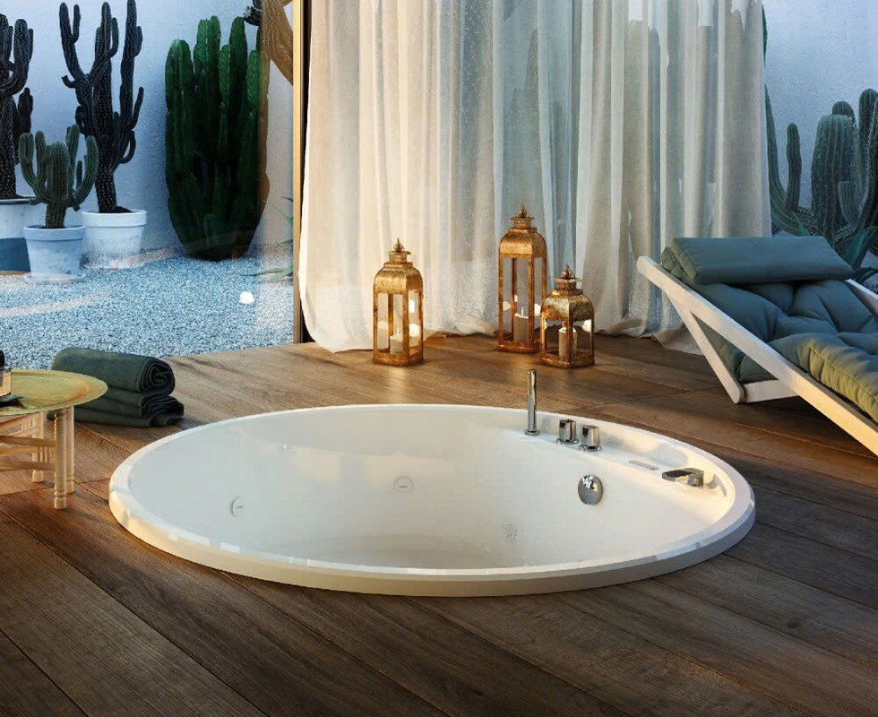 Bồn tắm massage Glass - Nubea Round 
