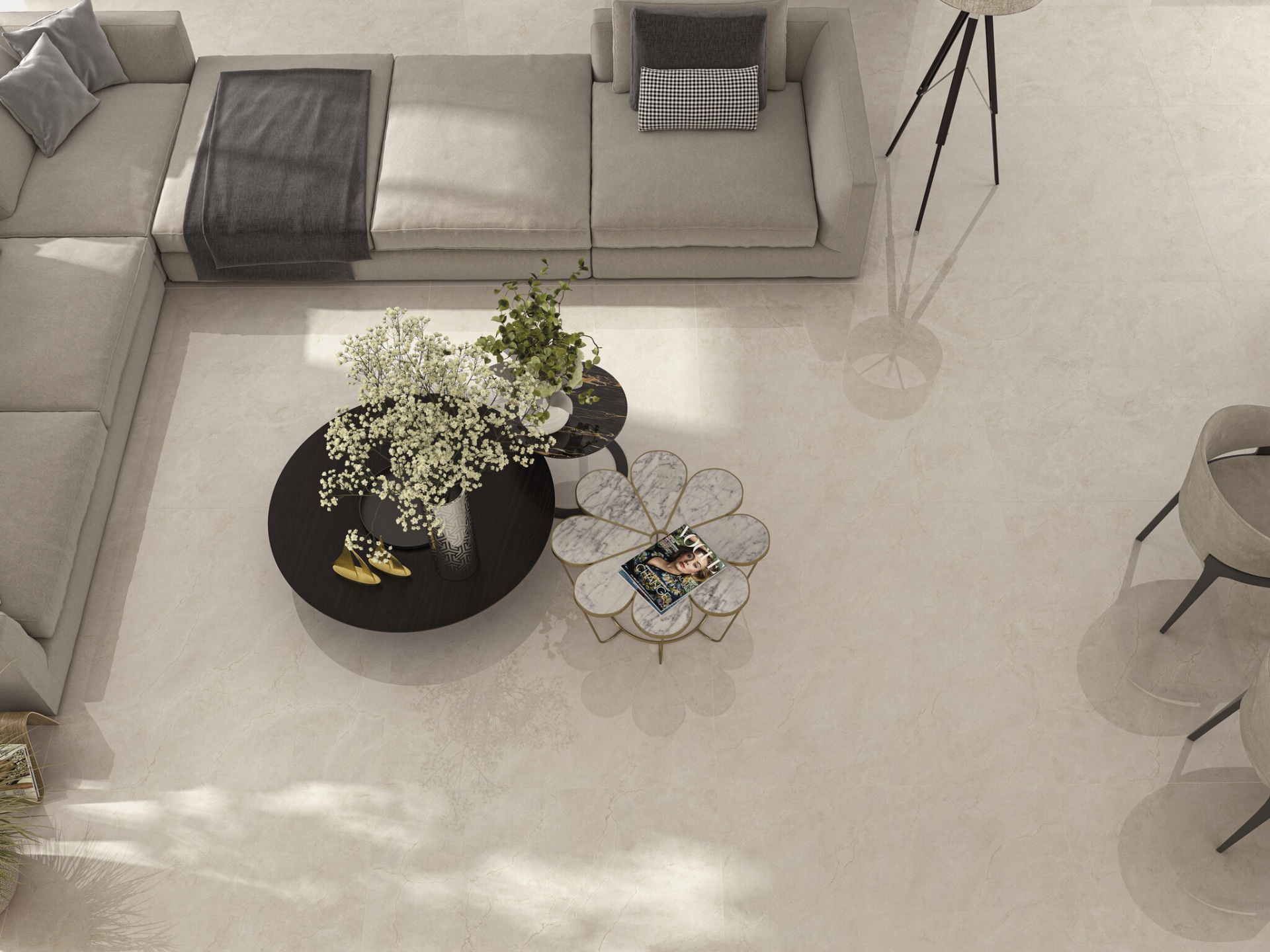 Gạch vân đá marble Cifre - Orinon Marfil PL