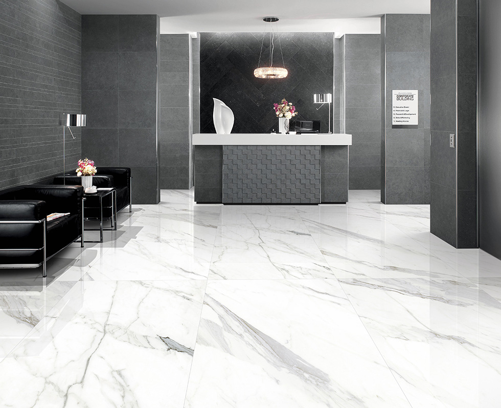 Gạch vân đá marble Dynmic phói cảnh trong không gian