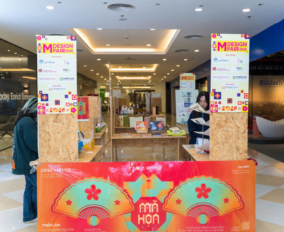  Không gian trưng bày tại M Design Fair 2026 – điểm chạm giữa truyền thống văn hóa Việt và tư duy thiết kế đương đại.