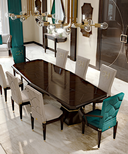 Bàn ăn Carpanese Home - Art.7553 được nhập khẩu trực tiếp từ Italy.