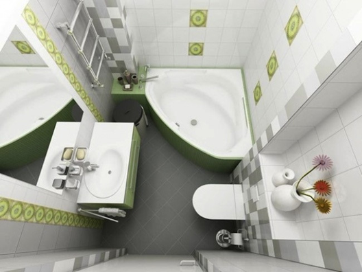 Phòng tắm nhỏ vẫn có thể sử dụng bồn tắm siêu đẹp!