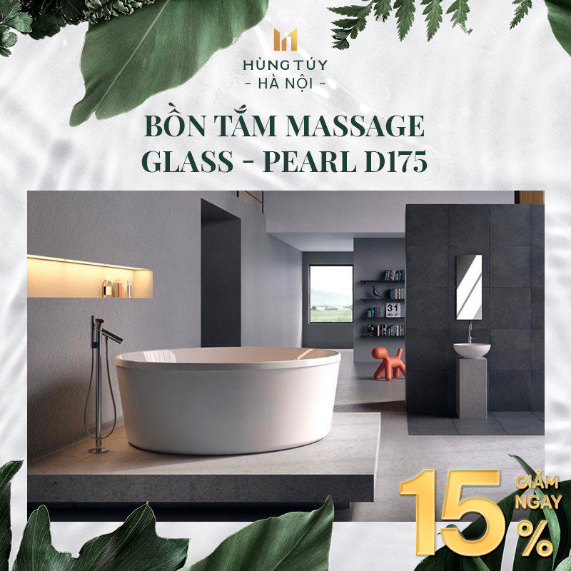 Bồn tắm massage Glass - Pearl