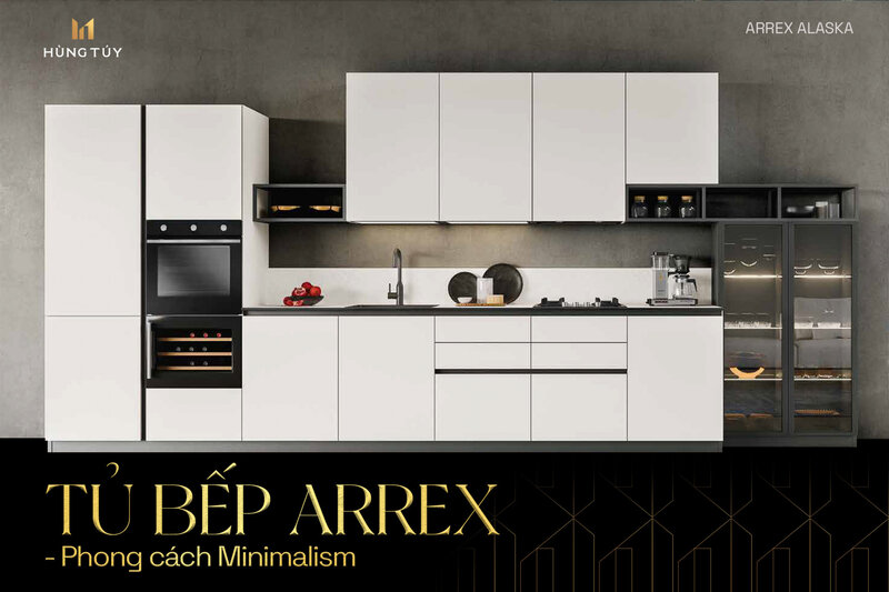 Bộ tủ bếp Arrex sáng màu không gian nội trợ của bạn có trở nên sáng sủa hơn