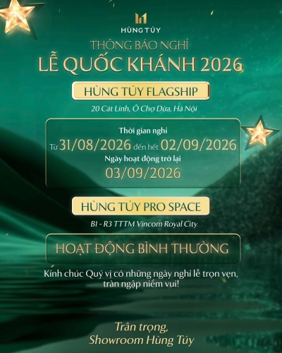 SHOWROOM HÙNG TÚY THÔNG BÁO NGHỈ LỄ QUỐC KHÁNH 2026