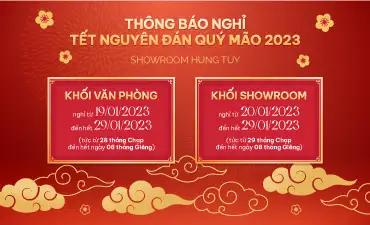 Showroom Hùng Túy thông báo nghỉ Tết Nguyên Đán 2023