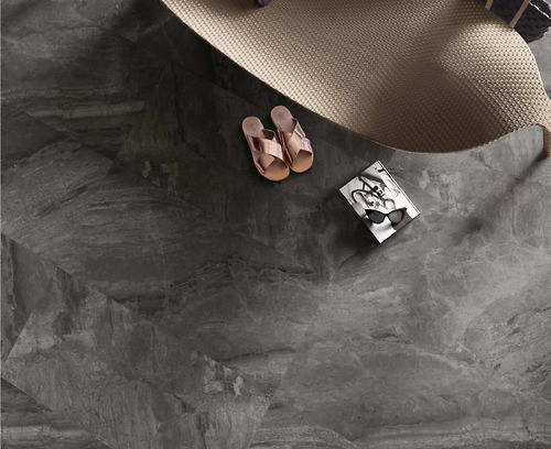 Gạch vân đá Marble Supreme Charcoal chất liệu Porcelain có độ hút nước: ≤0.5% 