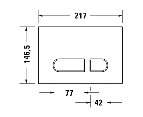 Mặt ấn xả DURAVIT - WD5001011000