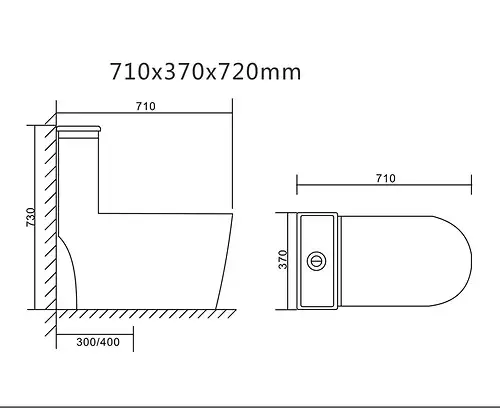 Bản vẽ kỹ thuật sản phẩm Bồn cầu 1 khối CRW TC2942