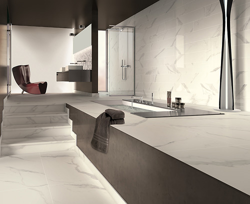 Gạch vân đá marble Statuario Puro