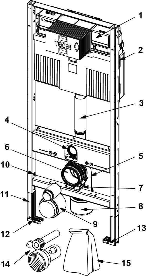 Két nước âm tường TECE 9300302