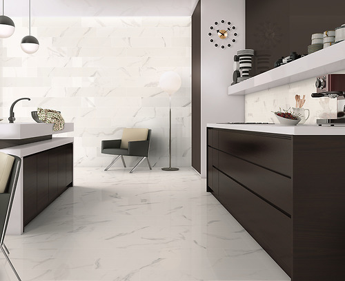 Gạch vân đá marble Statuario Puro