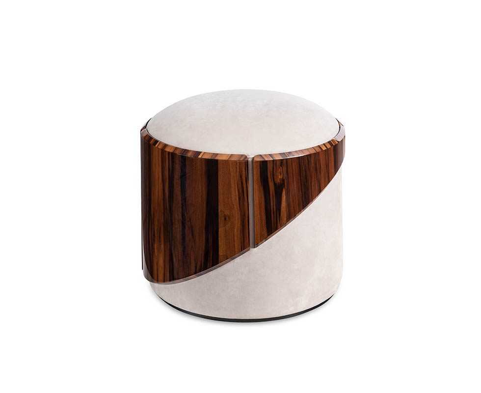 Đôn ghế  BENTLEY HOME - Ryde/ Burr Walnut + Velvet Lux 008