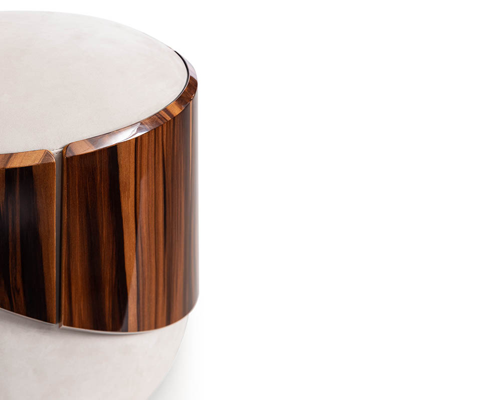 Đôn ghế  BENTLEY HOME - Ryde/ Burr Walnut + Velvet Lux 008