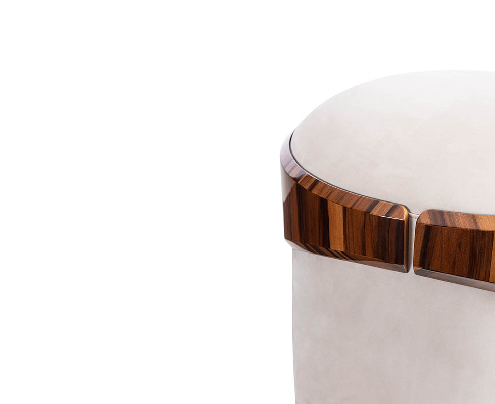 Đôn ghế  BENTLEY HOME - Ryde/ Burr Walnut + Velvet Lux 008