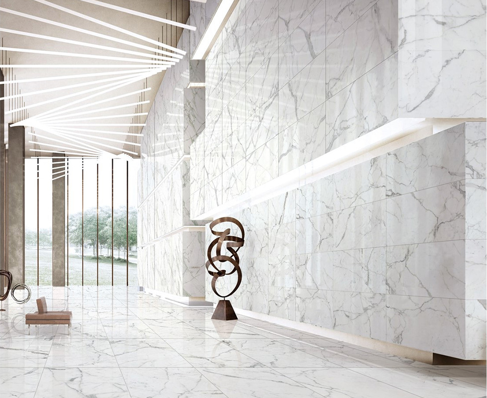 Gạch vân đá marble Statuario Pearl
