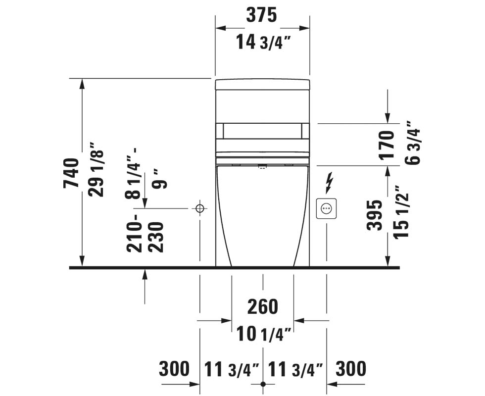 Bồn cầu 1 khối DURAVIT - Starck 2-213301