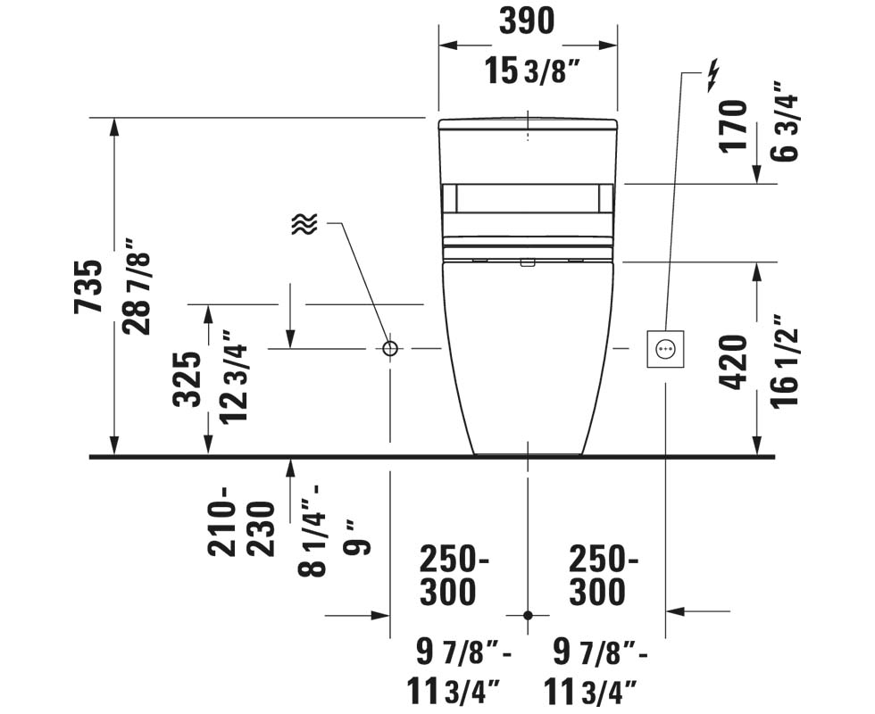 Bồn cầu 1 khối DURAVIT - Solei 2013010001
