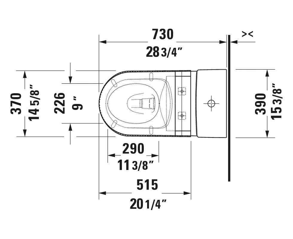 Bồn cầu 1 khối DURAVIT - Solei 2013010001