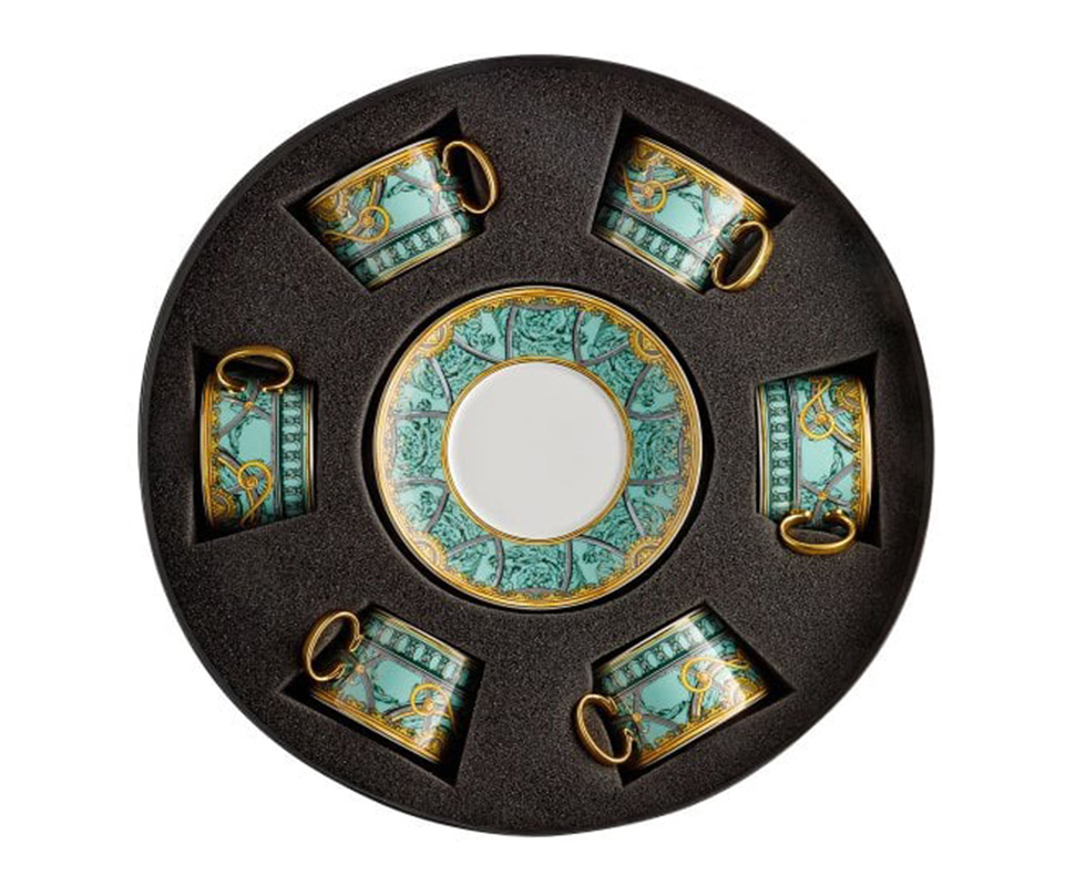 Bộ 6 chén + 6 đĩa Versace - La Scala Del Palazzo 19335-403664-29253